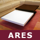 Designer-Couchtisch "Ares", Eiche, Weiß Loungetisch