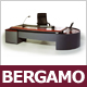 Designer Chef Schreibtisch "Bergamo", Nussbaum, Sideboard, Schubladencontainer