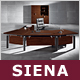 Chef-Bürokombination "Siena", Schreibtisch, Aktenschrank, Blackwood